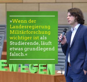 Statement des hochschulpolitischen Sprechers von Bündnis 90/Die Grünen in Dortmund, Matthias Bolte.