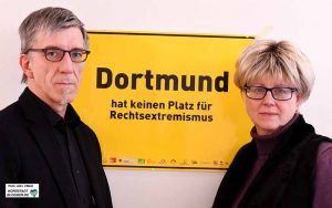 Friedrich Stiller und Jutta Reiter hielten Rückschau und Ausblick zum Thema Rechtsextremismus in Dortmund. 