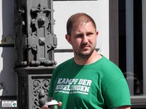 Parteifunktionär Alexander Deptolla ist Organisator des „Kampf der Nibelungen“. Foto: Alex Völkel