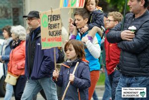 Die Demonstration zum Tag der Arbeit des DGB 2019 führt vom Platz der Alten Synagoge zum Westfalenpark