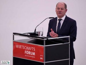 Olaf Scholz, Bundesminister für Finanzen und Vizekanzler, war nach Dortmund gekommen.