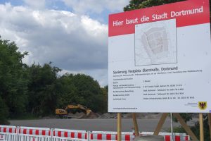 Die Bauarbeiten auf dem Festplatz Eberstraße werden rund eine Million Euro kosten. Fotos (2): Thomas Engel