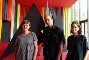 MO-Sammlungsleiterin Dr. Nicole Grothe, Idan Hayosh und MO-Kuratorin Nathalie Calkozan. Foto: Museum Ostwall