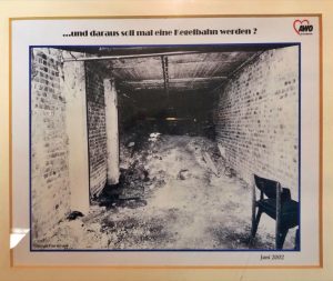 Im ehemaligen Kokslager unter der Turnhalle wurde die Kegelbahn eingerichtet. (Repro)