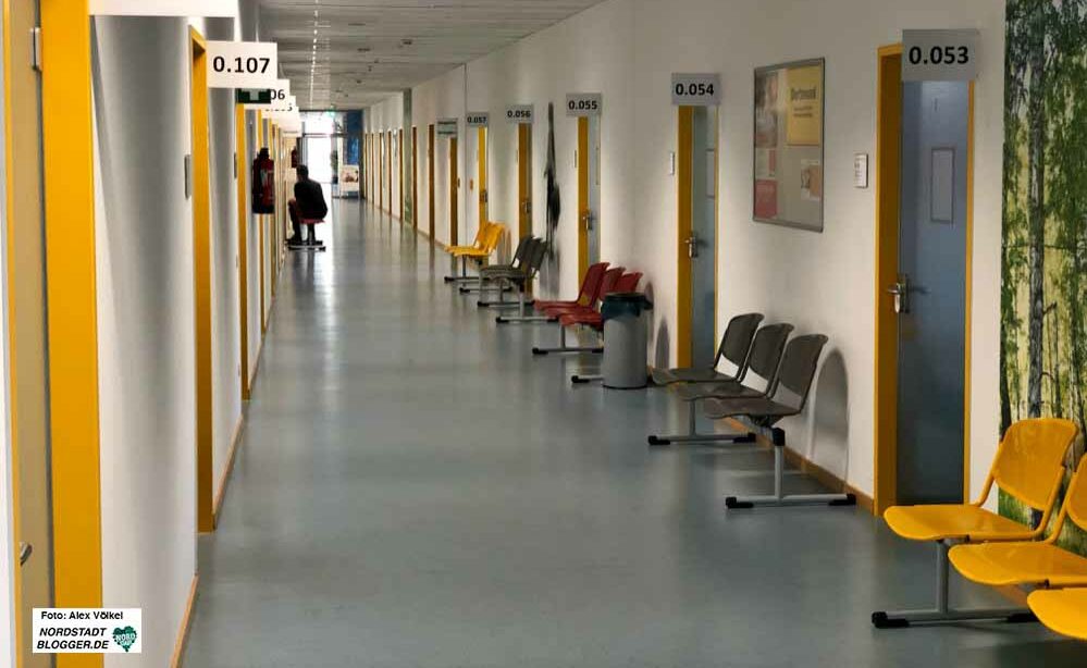 Leere Wartebereiche bei Arbeitsagentur und Jobcenter in Dortmund.