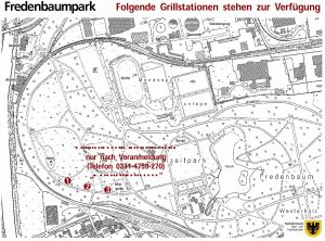 Offiziell gibt es nur drei Grillplätze, für die man sich vorher anmelden muss. Karte: Stadt Dortmund