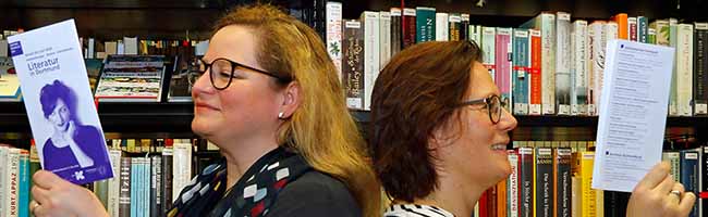 Isabel Pfarre (Kulturbüro, links) und Claudia Vennes (Stadt- und Landesbibliothek, rechts). Foto: Gaye Suse Kromer, Dortmund-Agentur