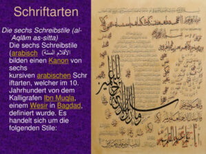 Arabische Schrift Schreibstile