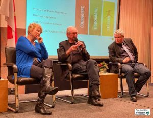 Prof. Dr. Gesine Schwan, Prof. Dr. Wilhelm Heitmeyer und Thomas Heppener diskutierte über die Herausforderungen.