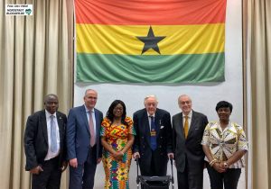 Großer Bahnhof für das neue Honorrakonsulat von Ghana in der Auslandsgesellschaft. Foto: Alex Völkel