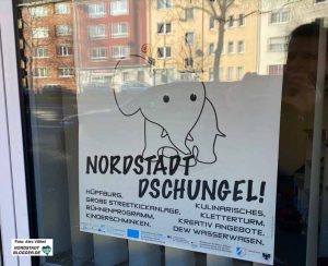 Auch für ein Kinderfest des Quartiersmanagements wurden das Thema „Nordstadt-Dschungel“ gewählt.