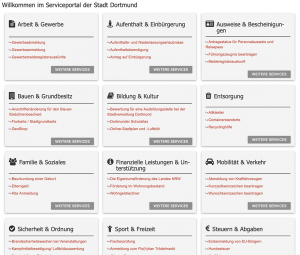  Die Dienstleistungen wurden in „Lebensleistungen“ gebündelt und jeweils die Top 3-Kategorien hervorgehoben