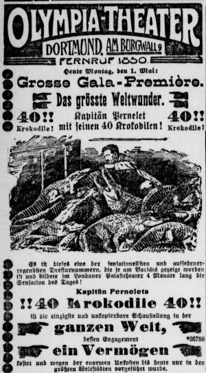 Werbeinserat in der "Dortmunder Zeitung" vom 1. Mai 1905