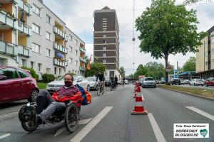 Temporärer Radfahrstreifen Heiliger Weg