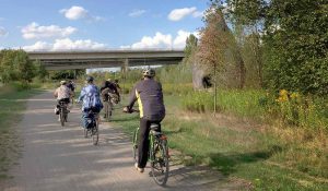 Mit dem Rad zur Kunst: „Zur kleinen Weile“ von raumlabor in Dortmun., Foto: Judith Frey