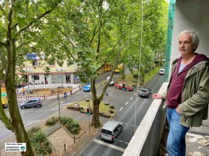 Grünbau-Geschäftsführer Andreas Koch hat das Quartier am Nordmarkt im Blick. Fotos: Alex Völkel