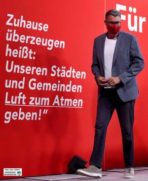 Dortmunds Wirtschaftsförderer und SPD-OB-Kandidat Thomas Westphal genoss die große Bühne.