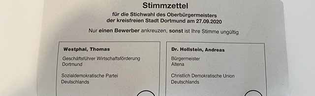 105.000 Dortmunder*innen hatten Briefwahl beantragt. Nun wurden die Stimmzettel für die Stichwahl verschickt. Foto: Alex Völkel