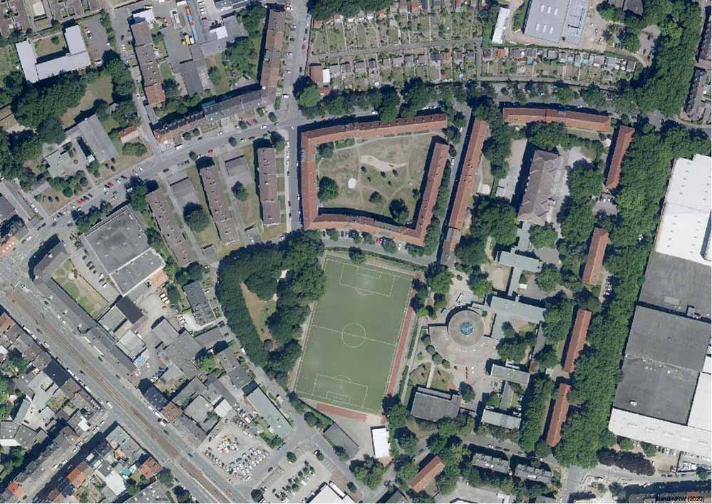 Luftbild der Gut-Heil- Ecke Burgholzstraße. Quelle: mapz.com