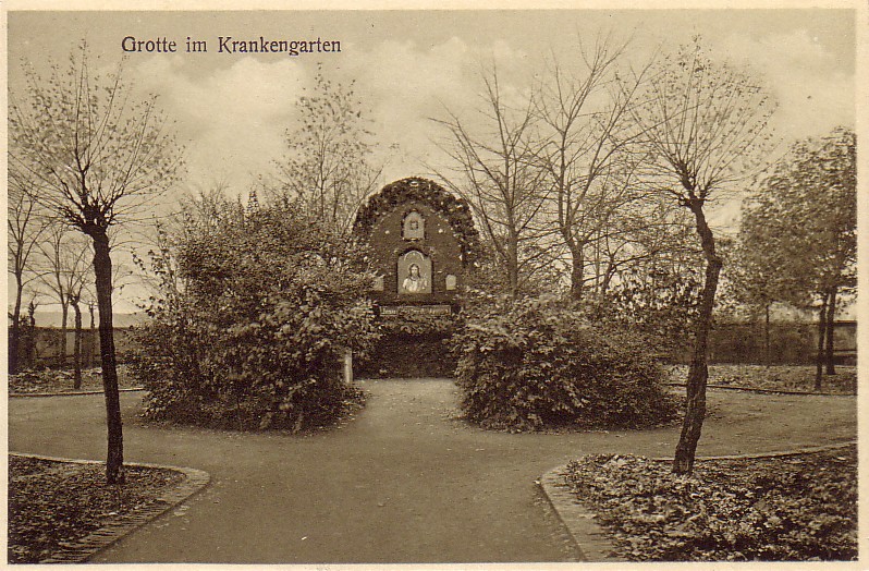 Brüder-Krankenhaus, Burgholzstraße: Krankengarten mit Grotte
