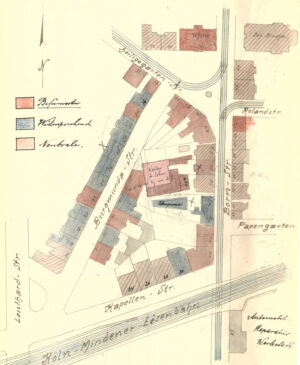 Verlauf der ehemaligen Burgmundastraße, 1922 (Stadtarchiv Dortmund)