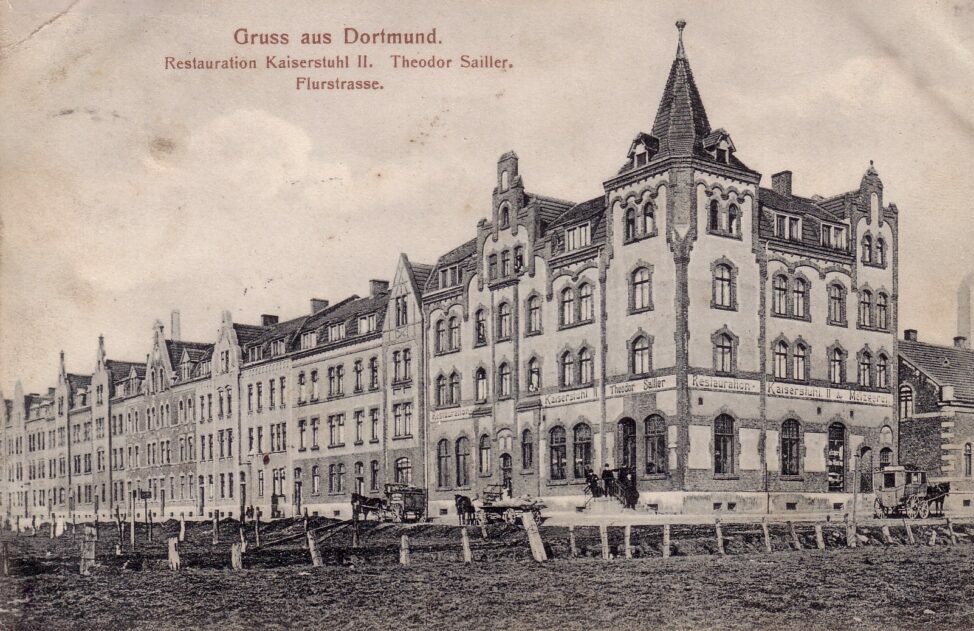 Restauration Kaiserstuhl an der Ecke Von-Buch- /Flurstraße, Ansichtskarte, um 1910 (Sammlung Klaus Winter)