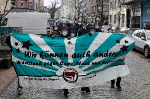 Antifa- Kundgebung gegen Nazis in der Polizei