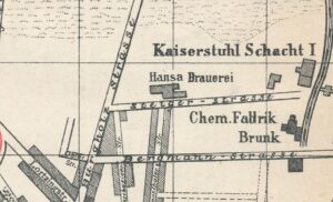 Lage der Brauerei auf einem Stadtplan um 1903 (Slg. Klaus Winter)