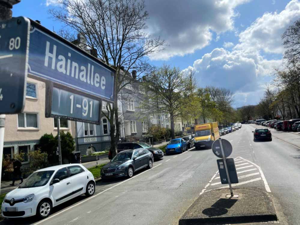 Noch in diesem Jahr soll die „Bewohnerparkzone Hainallee“ auf den Weg gebracht werden. Foto: Hannes Czech