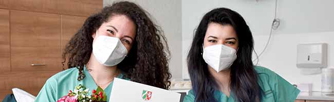 Neue Perspektive in Dortmund: Die Italienerinnen Denise Nonni und Francesca Pomarico haben als Hebammen im Klinikum beruflich Fuß gefasst.