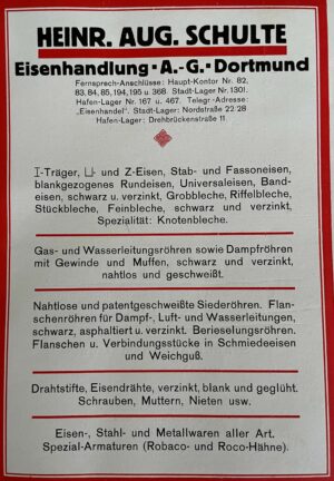 Firmenreklame (Adressbuch Dortmund, 1921)