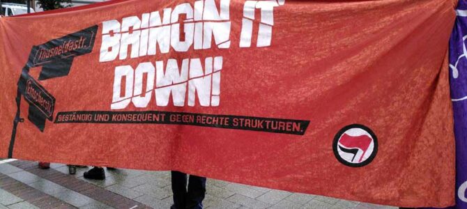 Auf dem Wilhelmplatz fand eine Antifa-Kundgebung statt - als Retourkutsche hatten Nazis zeitgleich für die Nordstadt angemeldet. Foto: AA170