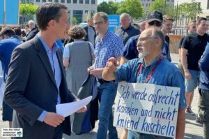 AfD-Bundestagskandidat Matthias Helferich hat sich in der Partei viele Feinde gemacht. Foto: Alex Völkel