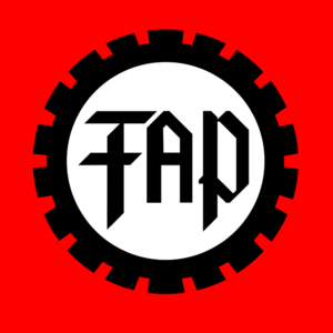 Das Logo der mittlerweile verbotenen „Freiheitlichen Deutschen Arbeiterpartei“ (FAP). 