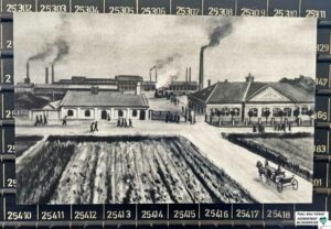 Bild des Eisen- und Stahlwerks Hoesch aus dem Jahr 1885 aus dem thyssenkrupp Archiv.