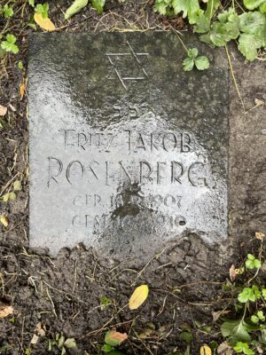 Steinplatte für Fritz Rosenberg aus Dortmund
