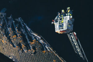 Das Alte Amtshaus wurde bei dem Brand stark beschädigt. 