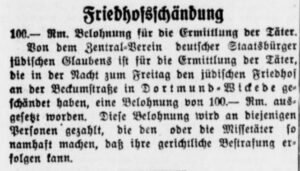 Bericht der lokalen Presse (Dortmunder Zeitung, 16.09.1931, Nr. 432)
