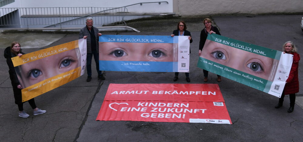 Emma Dube (Bezirksjugendwerk), Hans von Dormalen (Vorstand), Anja Butschkau (Vorsitzende), Mirja Düwel (Geschäftsführerin) und Cordula von Koenen (Verbandsarbeit) stellten die Kampagne vor. 