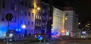 Aufgrund des Feuerwehreinsatzes war die Mallinckrodtstraße teilweise gesperrt.