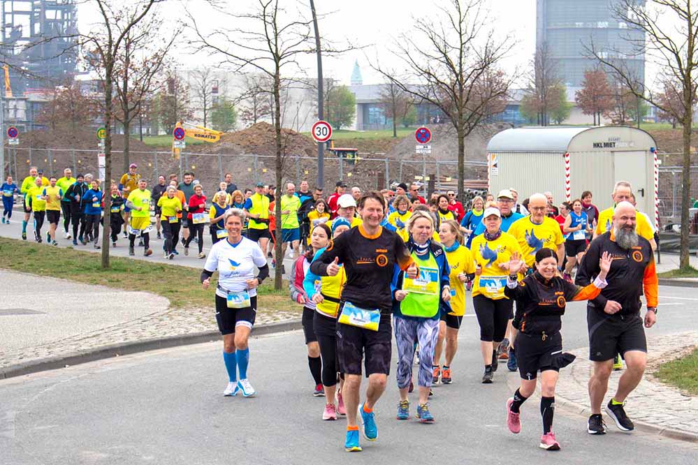 Der Spendenlauf „Dortmund läuft für die Ukraine“ startete auf Phoenix-West.