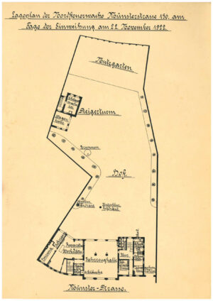 Lageplan der Nordwache, 1922 (Archiv Feuerwehr Dortmund)