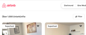 In Dortmund gibt es beispielsweise bei „airbnb“ zahlreiche Angebote. Diese müssen sich alle registrieren.