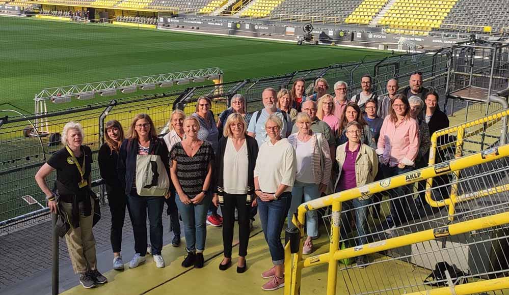 Die Veranstaltung „Gewalt im Sport stoppen und verhindern“ im BVB-Lernzentrum unter der Südtribüne des Westfalenstadions statt.