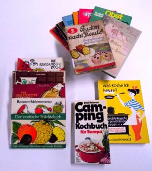 Kochbuch-Dubletten aus der Bibliothek des Kochbuchmuseums sind zu haben. Rund 1000 Titel stehen zur Auswahl.