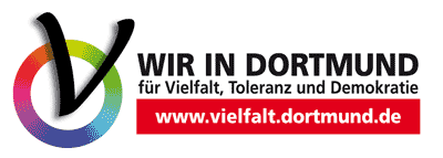 Das Logo „Wir in Dortmund - für Vielfalt, Toleranz und Demokratie“