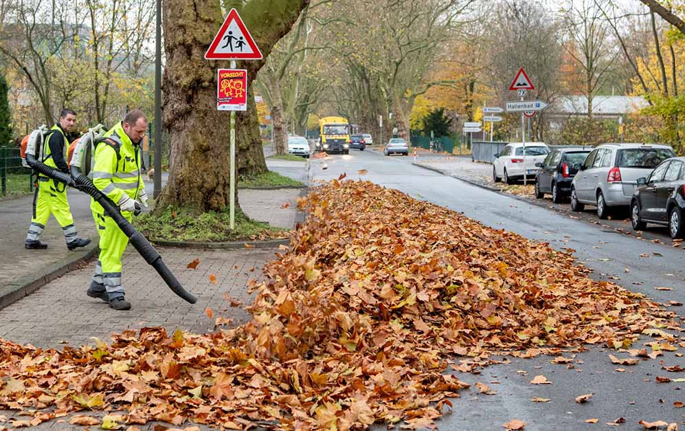 Zum Einsatz kommen außerdem rund 154 Laubblasgeräte, davon mittlerweile 61 Elektrogeräte.