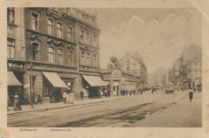 Münsterstraße mit Einmündung Priorstraße, 1920/25