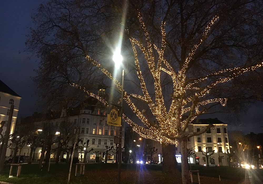 Pünktlich zum 1. Advent erstrahlt der Borsigplatz wieder im weihnachtlichen Glanz. 