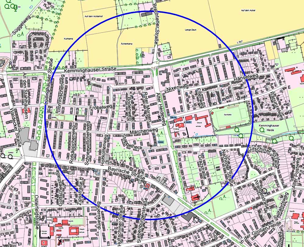 Aus Sicherheitsgründen muss deshalb das umliegende Gebiet in einem Radius von 500 Metern evakuiert werden.